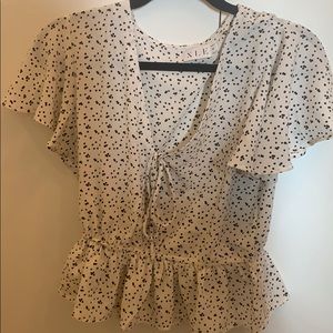 Adorable speckled blouse